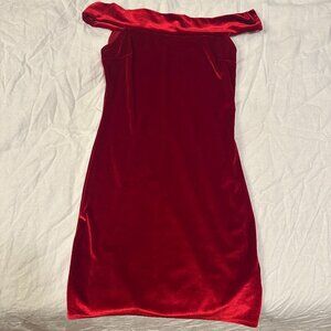 Urban Outfitters Red Velvet Mini Dress Size M